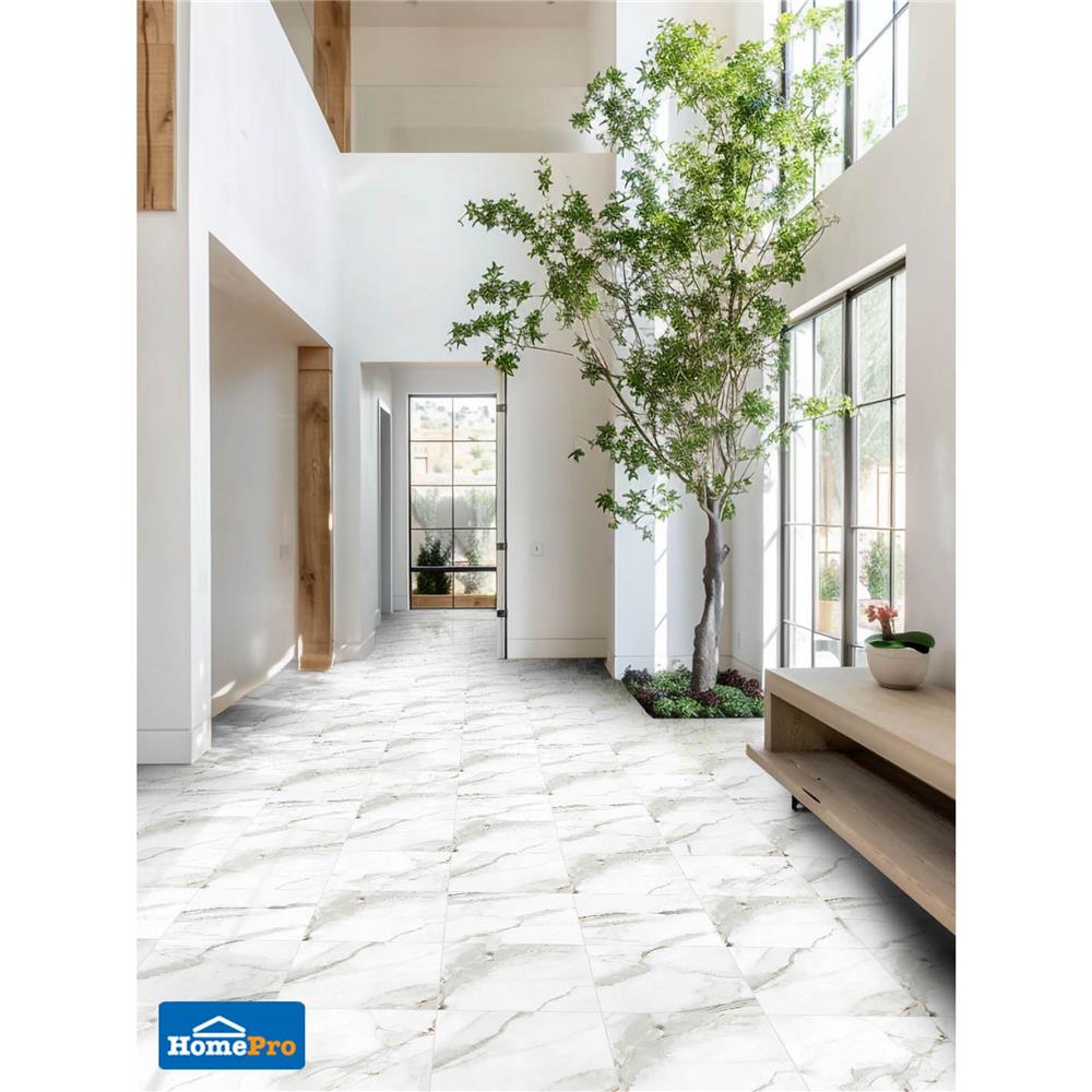 กระเบื้องพื้นพอร์ซเลน 60x60 ซม. CERGRES นิโคล่า ไวท์ A 1.44 ตร.ม.