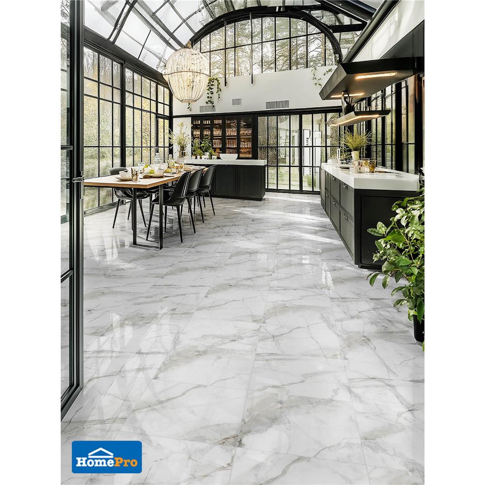 กระเบื้องพื้นพอร์ซเลน 60x60 ซม. CERGRES นิโคล่า ไวท์ A 1.44 ตร.ม.