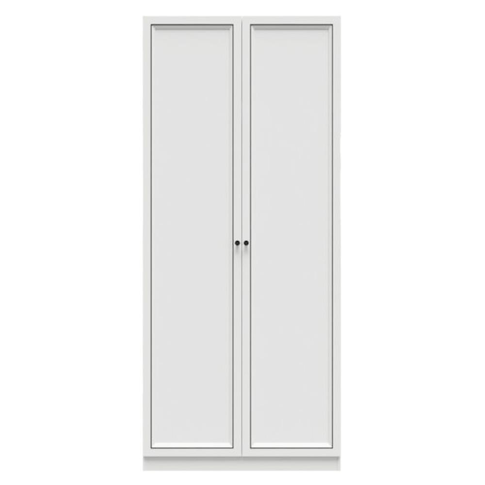 ตู้เสื้อผ้า 2 บานเปิด SB FURNITURE WARDROBE PLUS 59060306 100 ซม. สีขาว