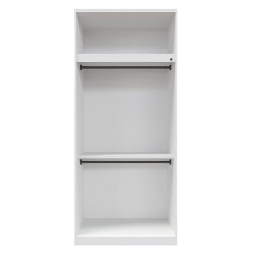 ตู้เสื้อผ้า 2 บานเปิด SB FURNITURE WARDROBE PLUS 59060306 100 ซม. สีขาว