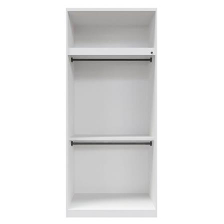 ตู้เสื้อผ้า 2 บานเปิด SB FURNITURE WARDROBE PLUS 59060306 100 ซม. สีขาว_1