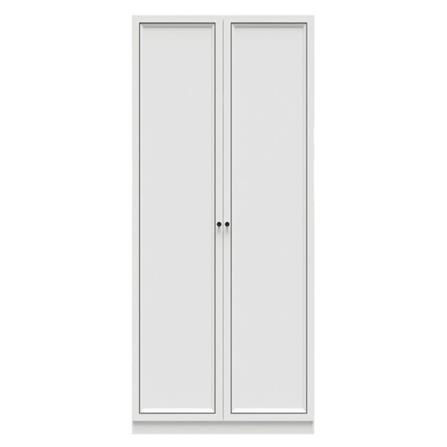 ตู้เสื้อผ้า 2 บานเปิด SB FURNITURE WARDROBE PLUS 59060304 100 ซม. สีขาว_0