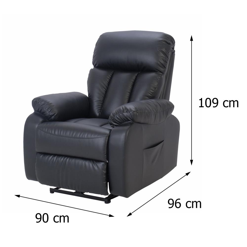 เก้าอี้ปรับนอนไฟฟ้า FURDINI FRIENDLY สีดำ