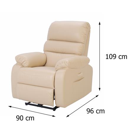 เก้าอี้ปรับนอนไฟฟ้า FURDINI JASPER สีครีม_8