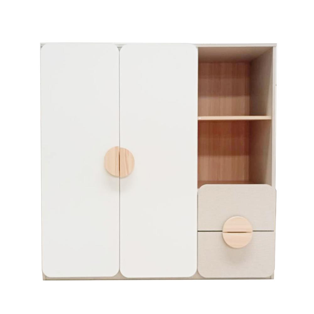 ตู้เสื้อผ้าสำหรับเด็ก 2 บานเปิด FURDINI TORI 120 ซม. สี PINEOAK/ขาว/เทา