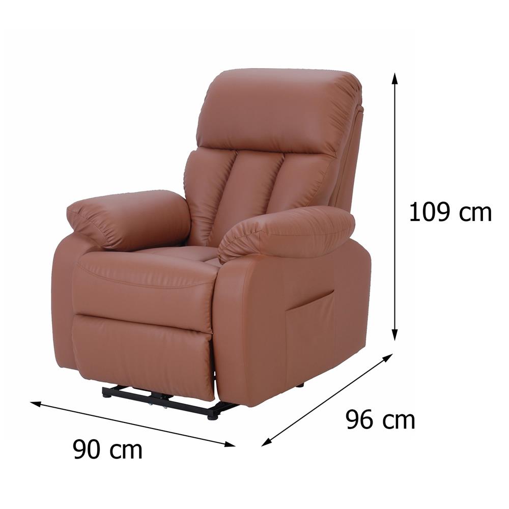 เก้าอี้ปรับนอนไฟฟ้า FURDINI FRIENDLY สีน้ำตาลเข้ม