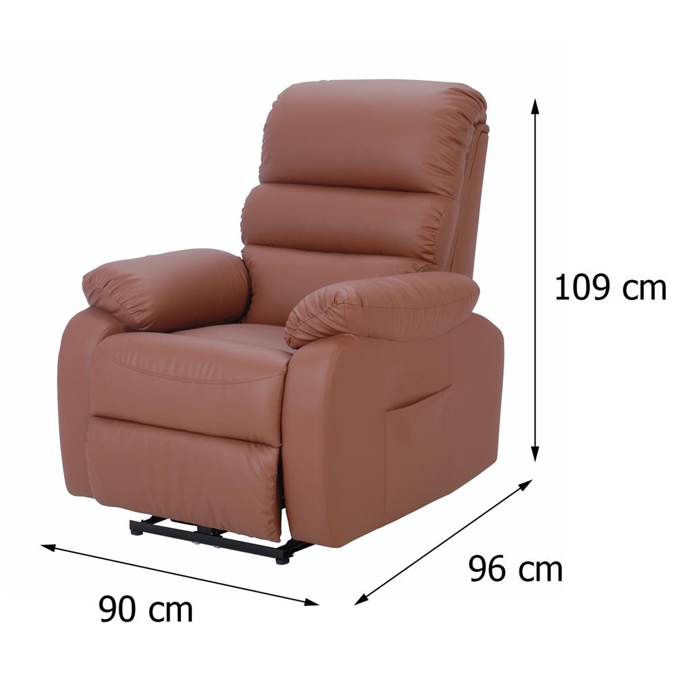 เก้าอี้ปรับนอนไฟฟ้า FURDINI JASPER สีน้ำตาลเข้ม