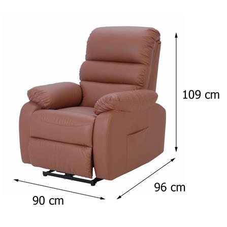 เก้าอี้ปรับนอนไฟฟ้า FURDINI JASPER สีน้ำตาลเข้ม_8