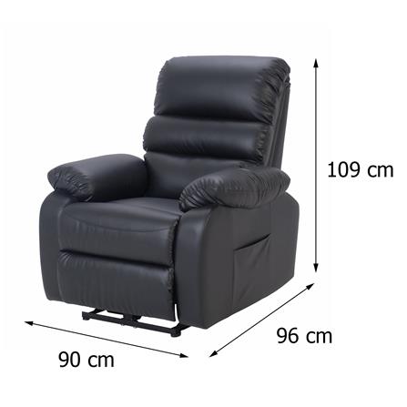 เก้าอี้ปรับนอนไฟฟ้า FURDINI JASPER สีดำ_8
