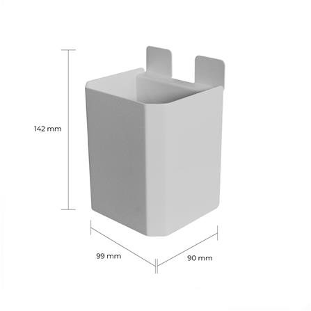 กล่องเหล็กใส่ของ SPACEMAKER 9.9X9X14.2 ซม. สีเทา_3