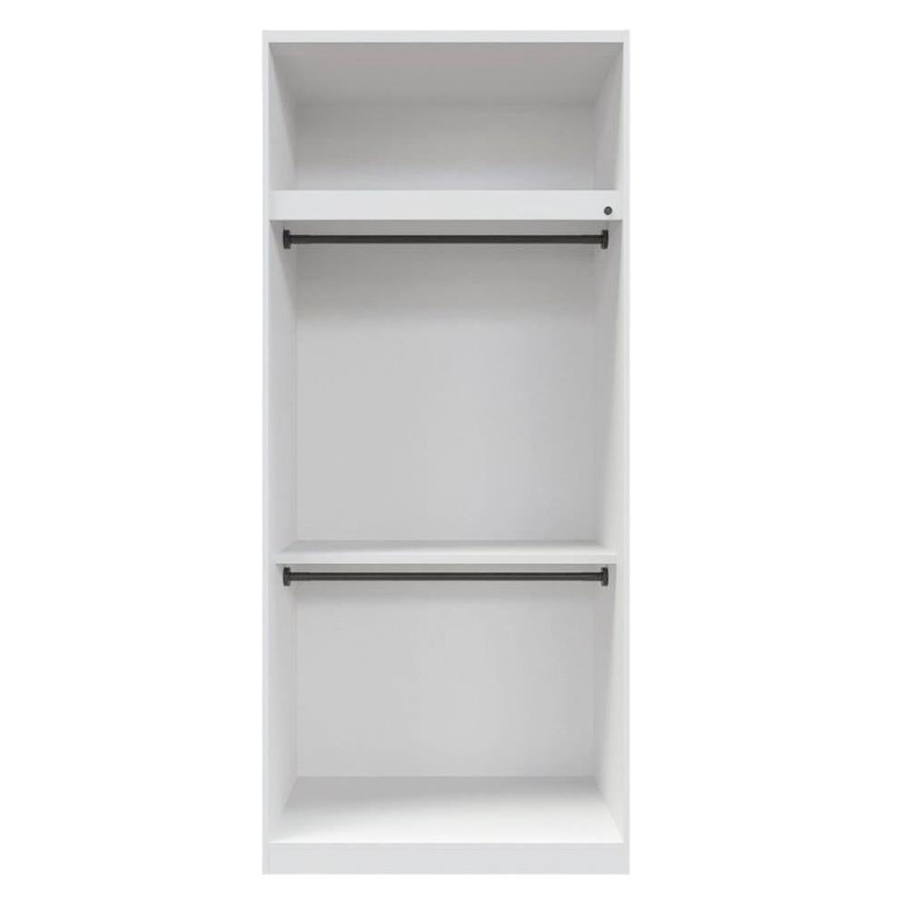 ตู้เสื้อผ้า 2 บานเปิด SB FURNITURE WARDROBE PLUS 59060307 100 ซม. สีขาว