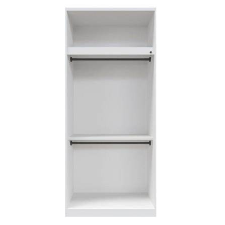 ตู้เสื้อผ้า 2 บานเปิด SB FURNITURE WARDROBE PLUS 59060307 100 ซม. สีขาว_1