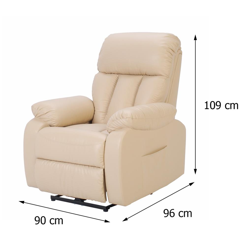 เก้าอี้ปรับนอนไฟฟ้า FURDINI FRIENDLY สีครีม