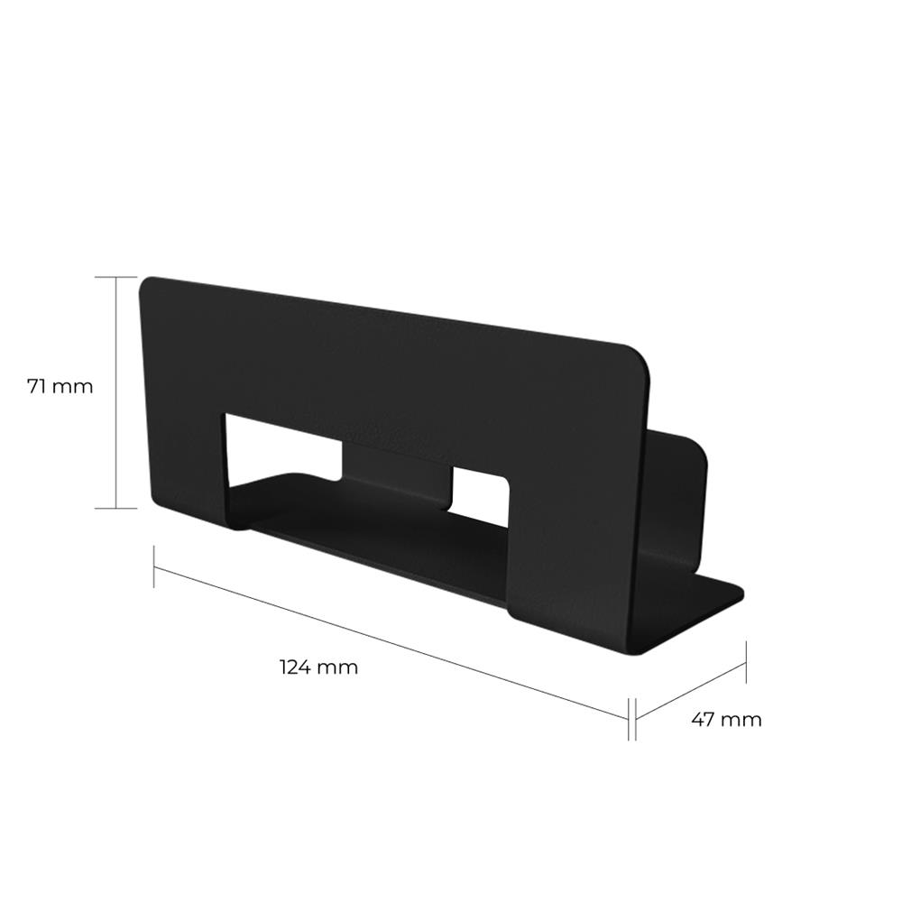 แผ่นชั้นวางหนังสือ SPACEMAKER 12.4X4.7X7.1 ซม. สีดำ