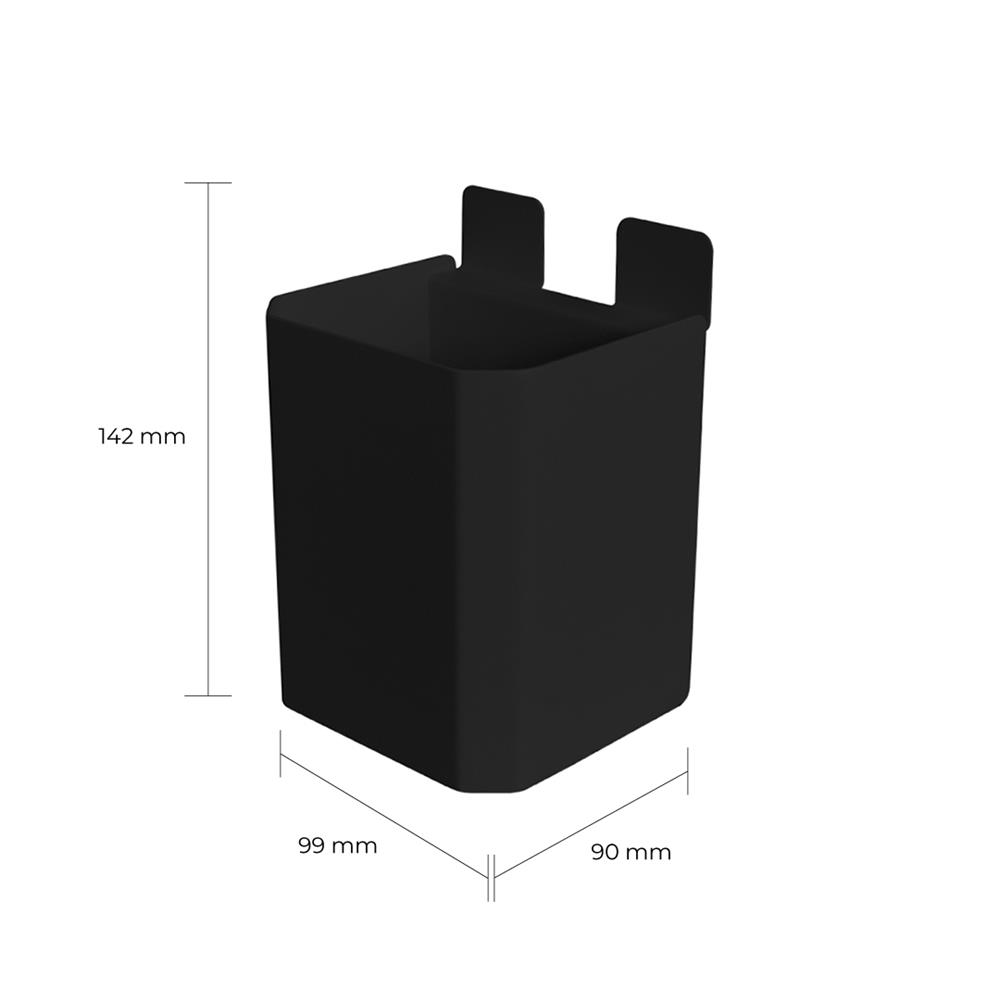 กล่องเหล็กใส่ของ SPACEMAKER 9.9X9X14.2 ซม. สีดำ
