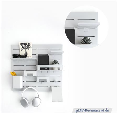 แผ่นชั้นวางของเหล็ก SPACEMAKER 12.4X9X4.6 ซม. สีเทา_2