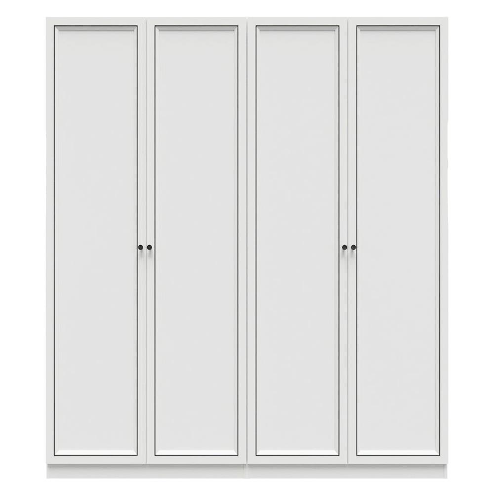 ตู้เสื้อผ้า 4 บานเปิด SB FURNITURE WARDROBE PLUS 59060309 200 ซม. สีขาว