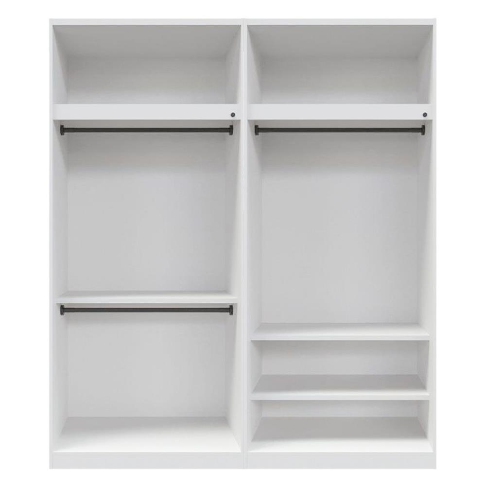 ตู้เสื้อผ้า 4 บานเปิด SB FURNITURE WARDROBE PLUS 59060309 200 ซม. สีขาว
