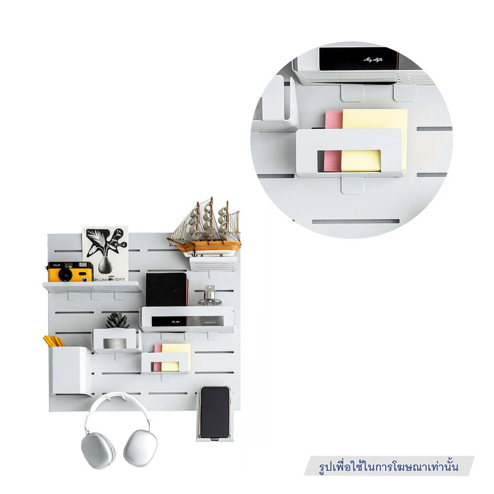 แผ่นชั้นวางหนังสือ SPACEMAKER 12.4X4.7X7.1 ซม. สีเทา