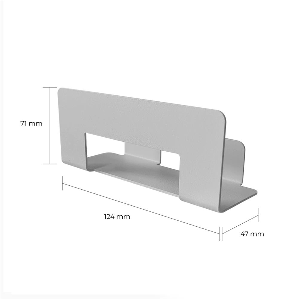 แผ่นชั้นวางหนังสือ SPACEMAKER 12.4X4.7X7.1 ซม. สีเทา