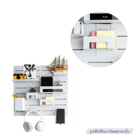 แผ่นชั้นวางหนังสือ SPACEMAKER 12.4X4.7X7.1 ซม. สีเทา_2