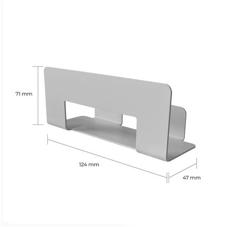 แผ่นชั้นวางหนังสือ SPACEMAKER 12.4X4.7X7.1 ซม. สีเทา_3