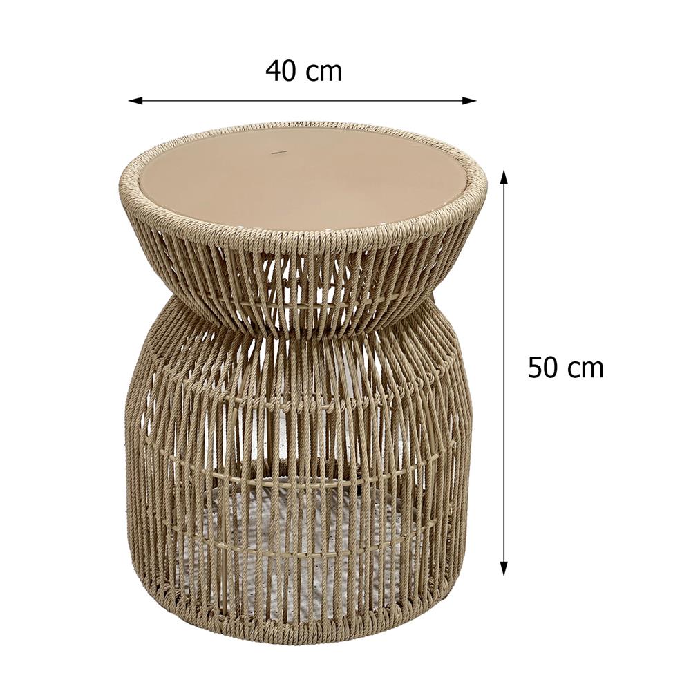 โต๊ะข้างหวายเทียม BENETTA NATURAL สีน้ำตาล