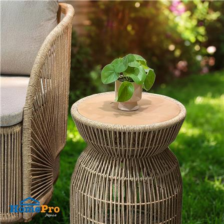 โต๊ะข้างหวายเทียม BENETTA NATURAL สีน้ำตาล_5