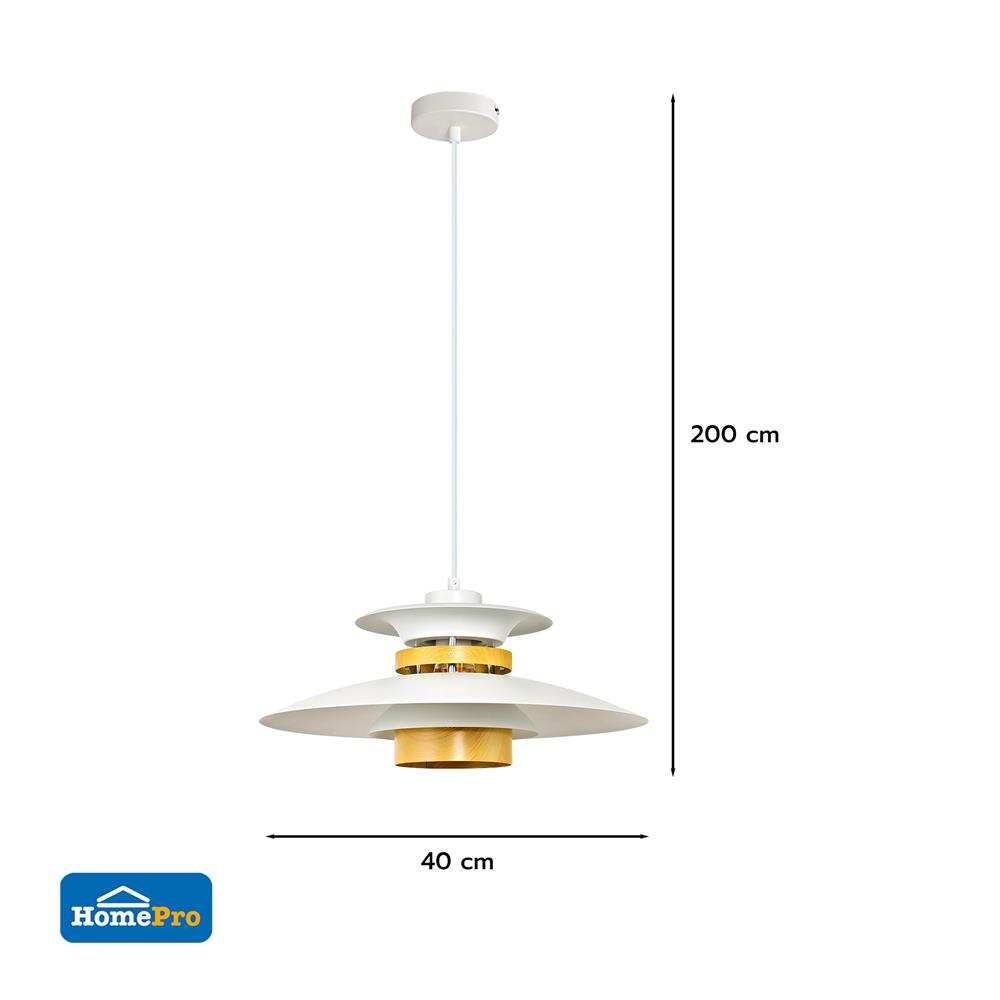 ไฟช่อ CARINI P249221-S สีขาว/น้ำตาล 1 หัว