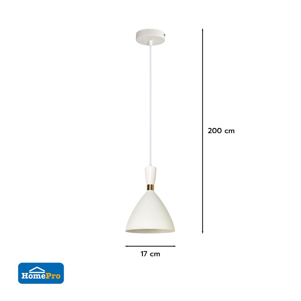 ไฟช่อ CARINI P249271WH  สีขาว/ทอง 1 หัว