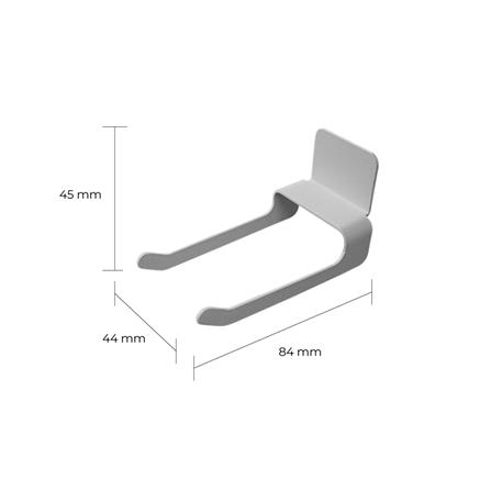 ที่แขวนของเหล็ก SPACEMAKER 4.4X8.4X4.5 ซม. สีเทา_3