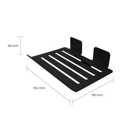 แผ่นชั้นวางของเหล็ก SPACEMAKER 12.4X9X4.6 ซม. สีดำ_3