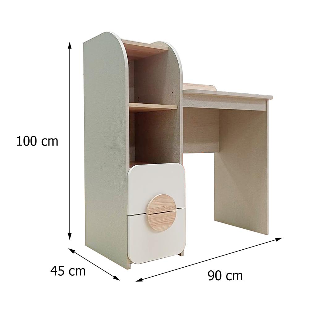 โต๊ะเขียนหนังสือ FURDINI TORI 90 ซม. สี PINEOAK/ขาว/เทา