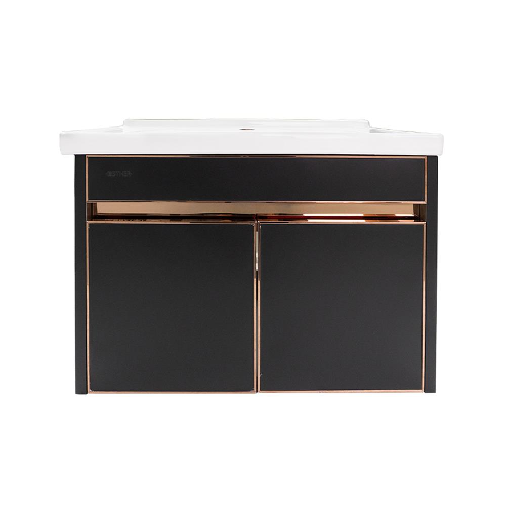 อ่างเคาน์เตอร์ ESTHER EWB-02-002-04 สีขาว-ดำ