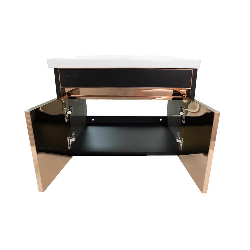 อ่างเคาน์เตอร์ ESTHER EWB-02-002-04 สีขาว-ดำ