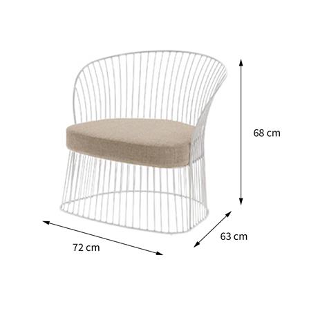 ชุดโซฟาสนาม 4 ที่นั่ง SPRING BURLY สีขาว/เบจ_3