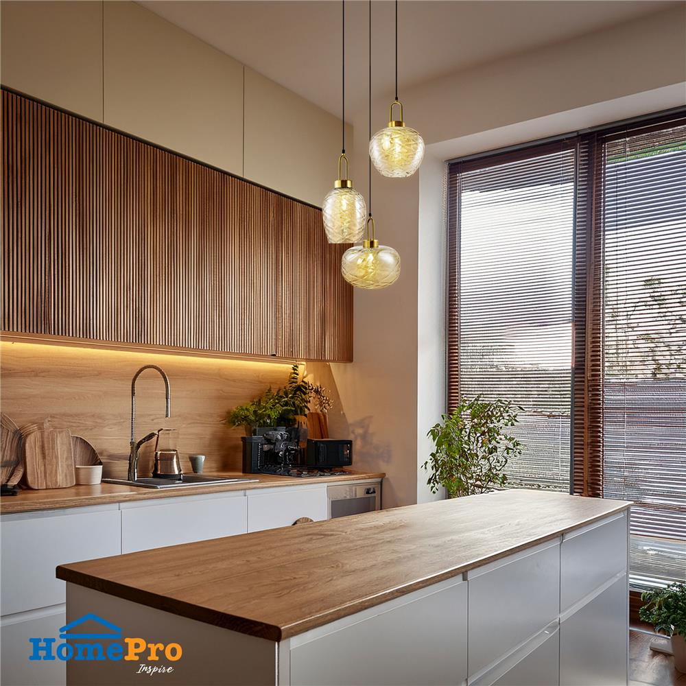 ไฟช่อ CARINI P249181-3R สีน้ำตาล/ดำ/ทอง 3 หัว