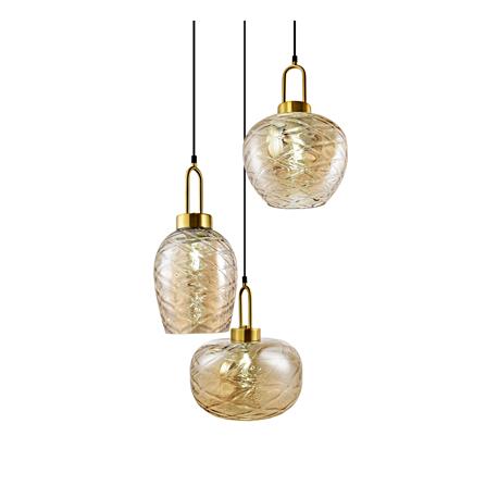 ไฟช่อ CARINI P249181-3R สีน้ำตาล/ดำ/ทอง 3 หัว_1