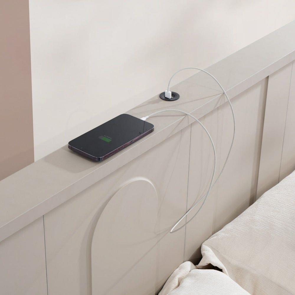 เตียง 6 ฟุต SB FURNITURE LAVIQUE 19225516 สีครีม