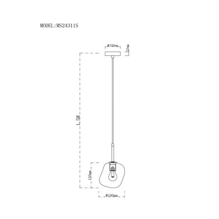 ไฟช่อ CARINI MS24311S สีเงิน/ดำ 1 หัว_4