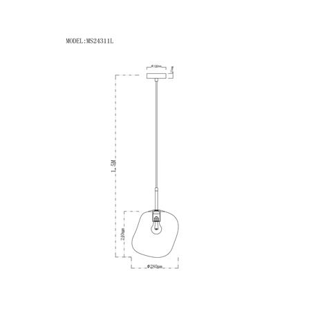 ไฟช่อ CARINI MS24311L สีเงิน/ดำ 1 หัว_4