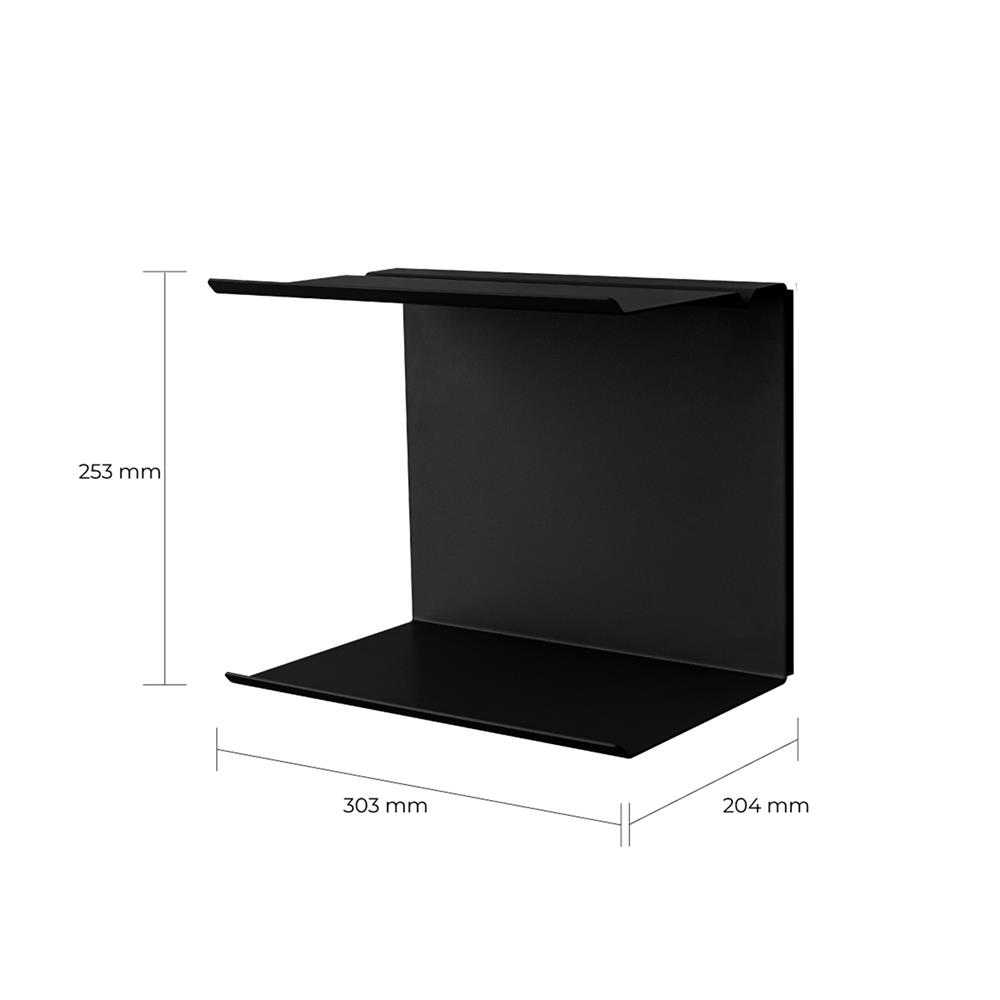 แผ่นชั้นวางของติดผนัง SPACEMAKER A1-001 30.3X20.4X25.3 ซม. สีดำ