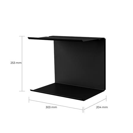 แผ่นชั้นวางของติดผนัง SPACEMAKER A1-001 30.3X20.4X25.3 ซม. สีดำ_3