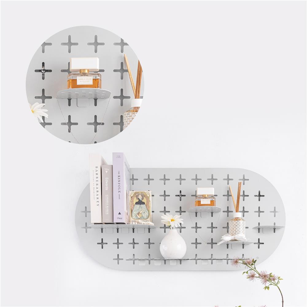 แผ่นชั้นวางของเหล็ก SPACEMAKER 12.4X12.9X4.6 ซม. สีเทา