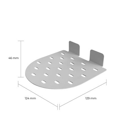 แผ่นชั้นวางของเหล็ก SPACEMAKER 12.4X12.9X4.6 ซม. สีเทา_3