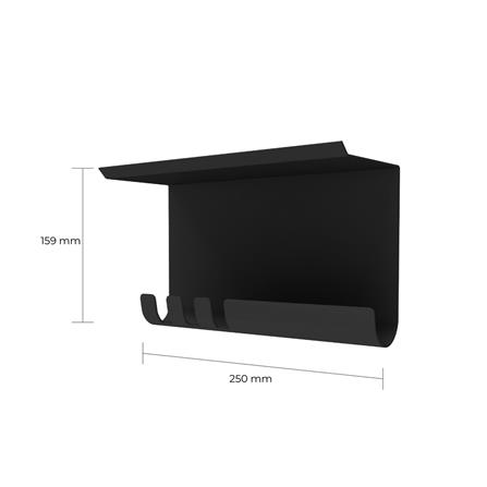 ที่แขวนของติดผนัง SPACEMAKER A1-005-ND ขนาดกลาง สีดำ_3
