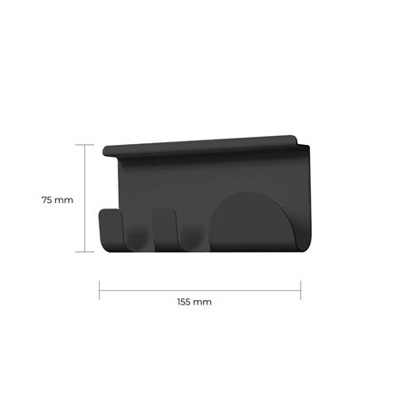 ที่แขวนของติดผนัง SPACEMAKER A1-007-ND ขนาดเล็ก สีดำ_2