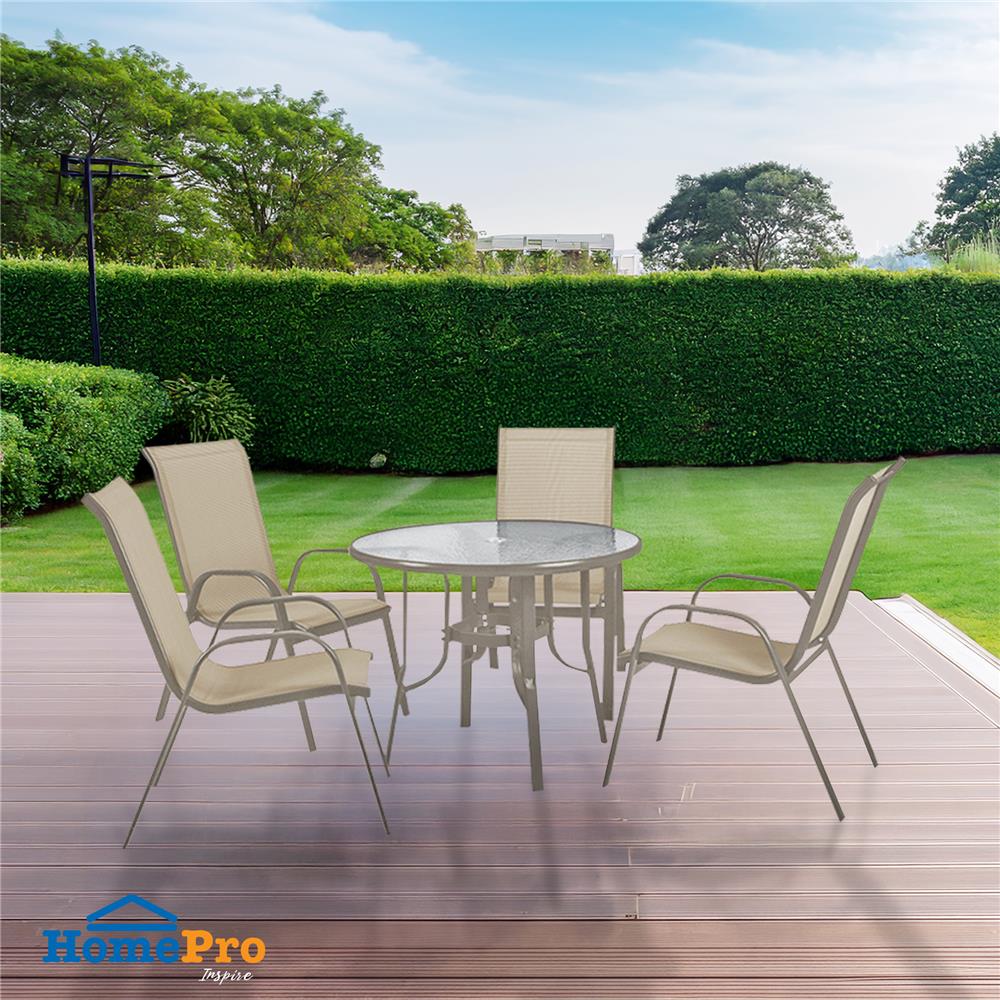 ชุดสนาม 4 ที่นั่ง SPRING VARINA สี TAUPE