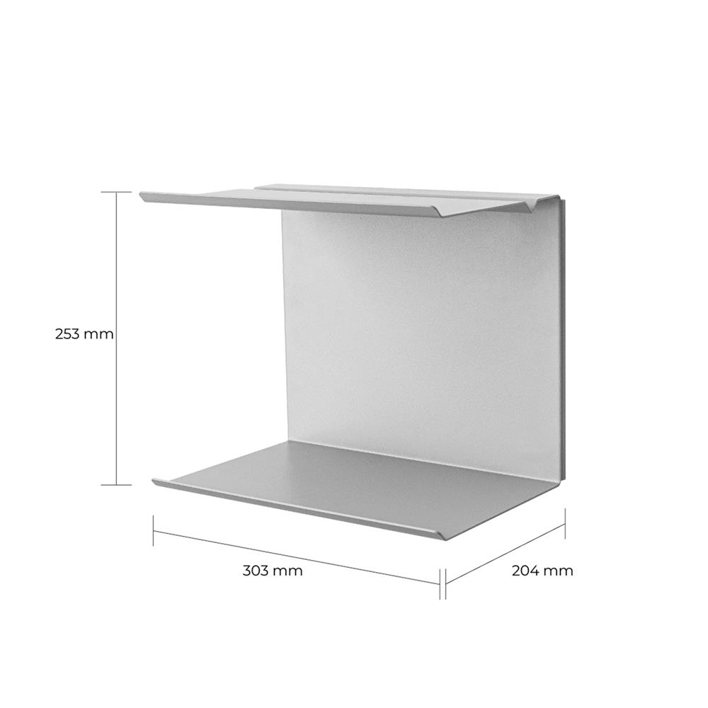 แผ่นชั้นวางของติดผนัง SPACEMAKER A1-001 30.3X20.4X25.3 ซม. สีเทา