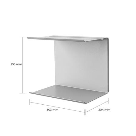 แผ่นชั้นวางของติดผนัง SPACEMAKER A1-001 30.3X20.4X25.3 ซม. สีเทา_3